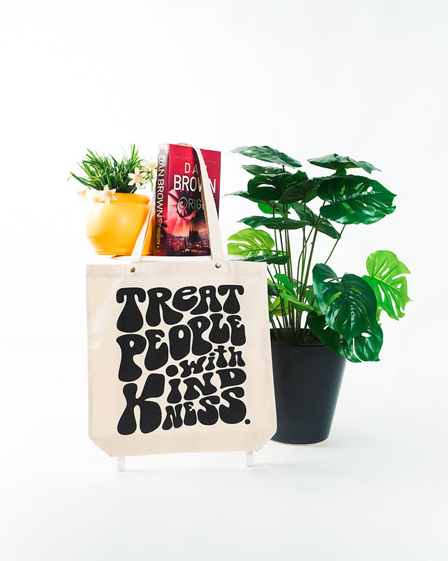 Treat People with Kindness Canvas Tote Bag