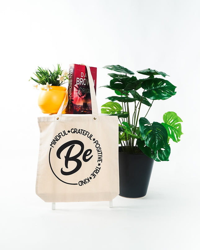 Be Positive Canvas Tote Bag