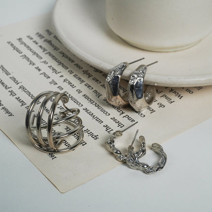 Classic Silver Earring Set of 10