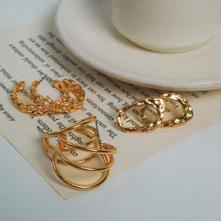 Golden Glam Earring Set of 10