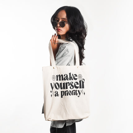 Make Yourself A Priority Canvas Tote Bag