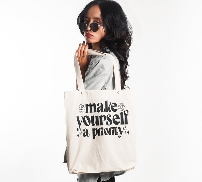 Make Yourself A Priority Canvas Tote Bag