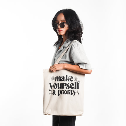 Make Yourself A Priority Canvas Tote Bag