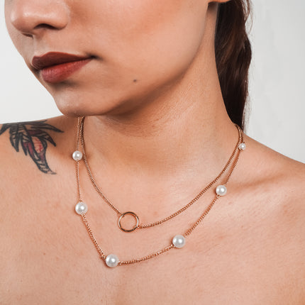 Twin Glow Pearl Necklace