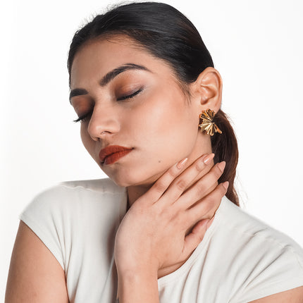 Edgy Metal Stud Earrings