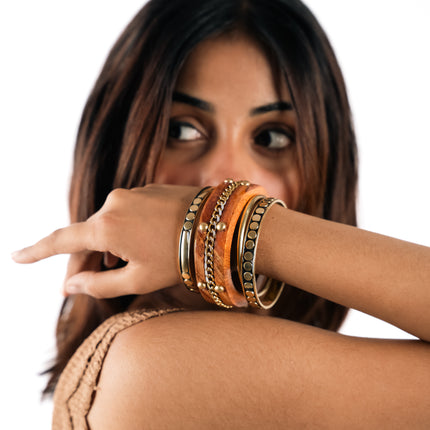 Sahara Luxe Layered Bangles Set