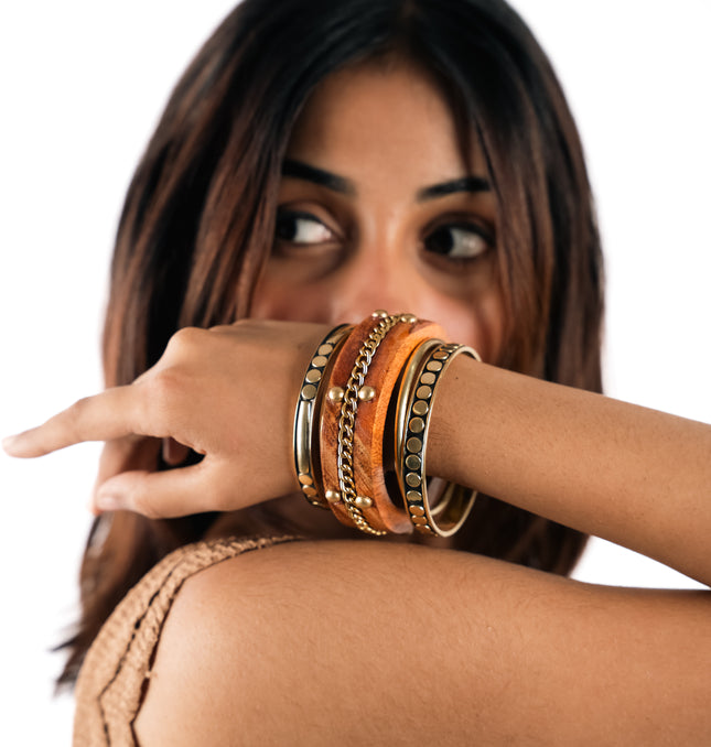 Sahara Luxe Layered Bangles Set
