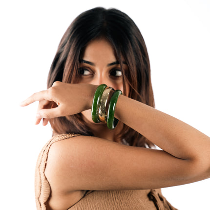 Olive Luxe Bangle Set