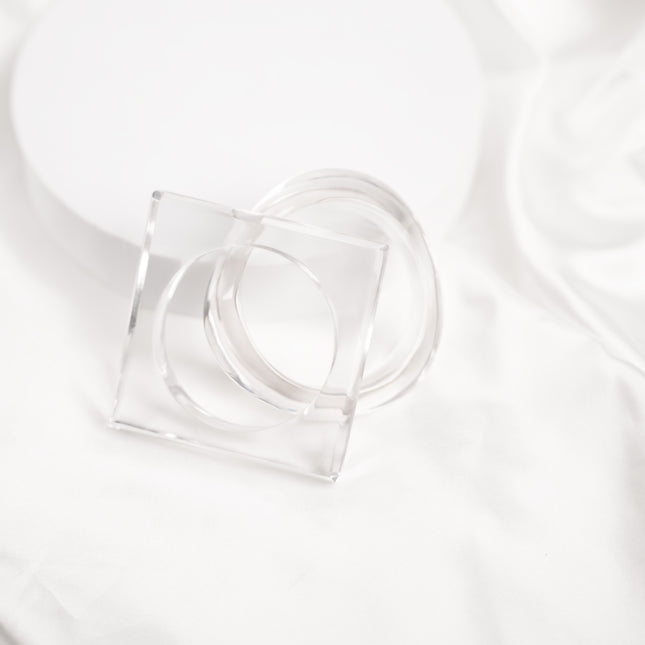 Crystal Clear Geometry Bangles