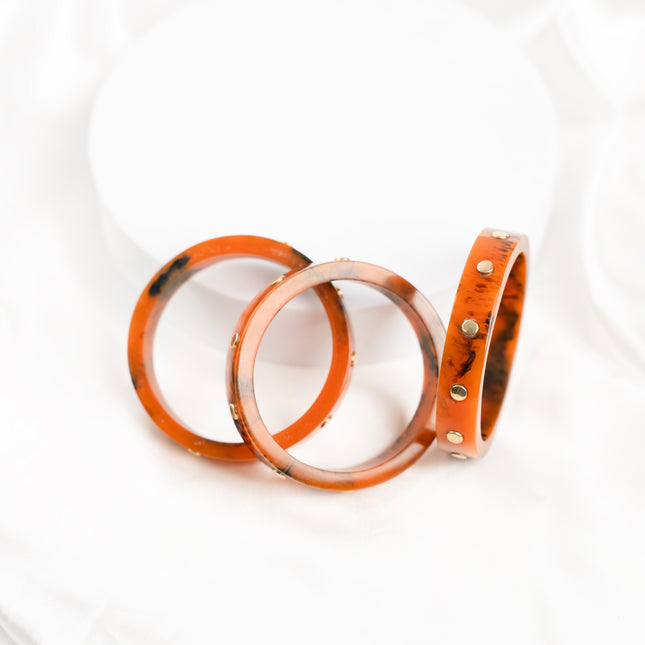 Amber Aura Studded Bangles