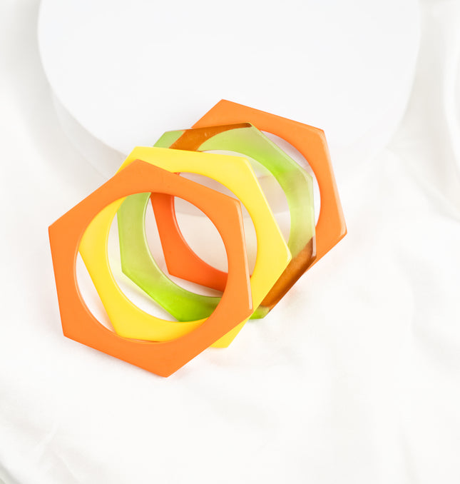 Tropical Hexa Bangle Set