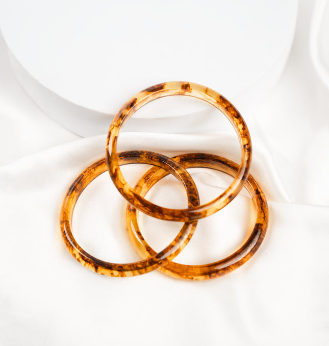 Amber Shine Slim Bangle Set