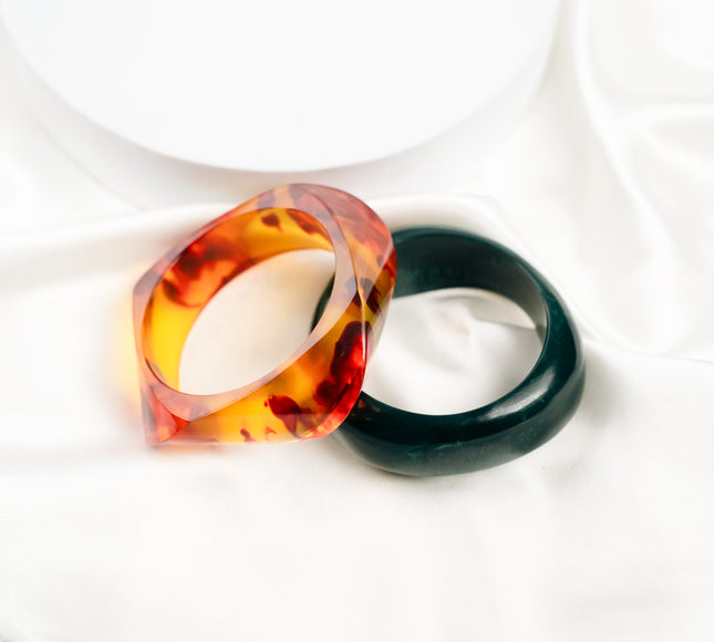 Amber Forest Bangle Duo