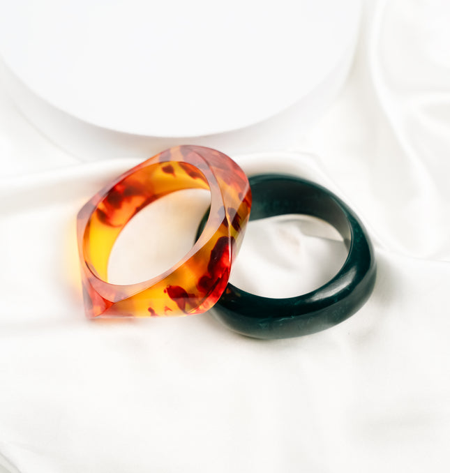 Amber Forest Bangle Duo