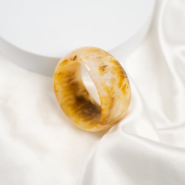 Golden Marble Chunky Resin Bangle