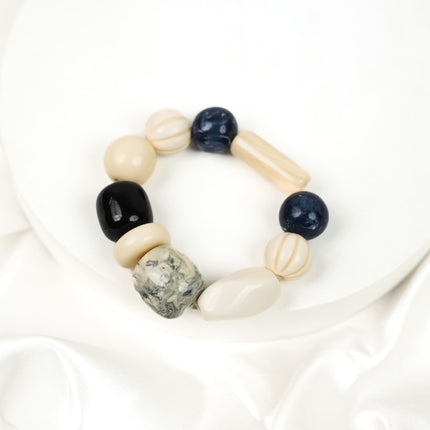 Monochrome Statement Beaded Bracelet