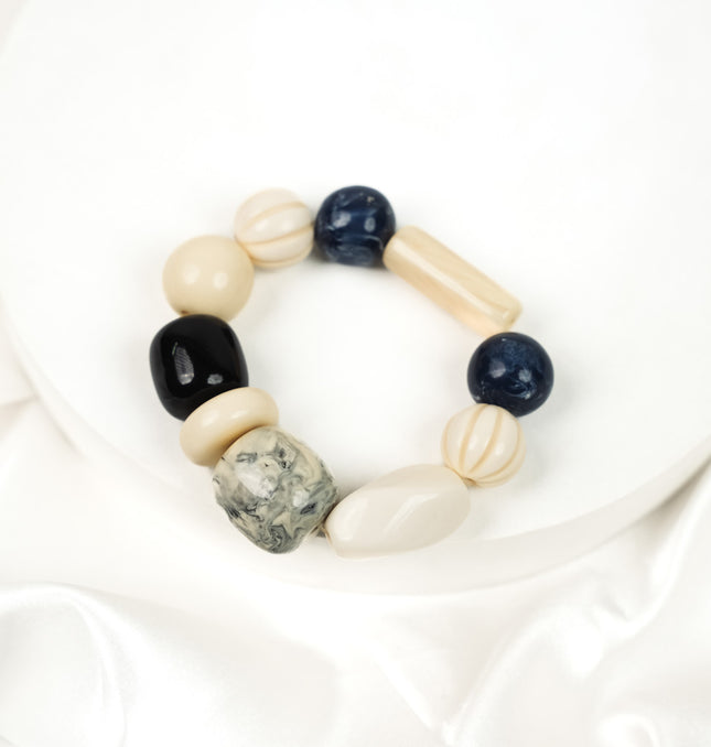 Monochrome Statement Beaded Bracelet