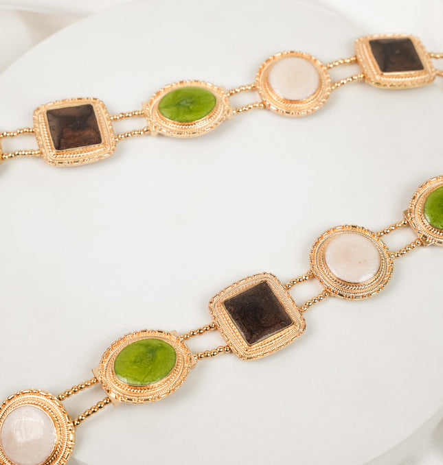 Verdant Heritage Gemstone Waist Chain
