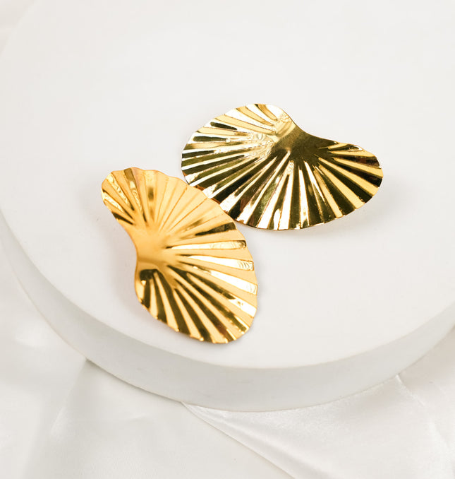 Golden Tide Statement Earrings | Hashtack