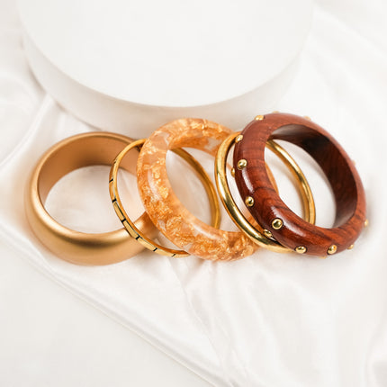 Golden Ember Luxe Bangle Stack HASHTACK Bangle HASHTACK