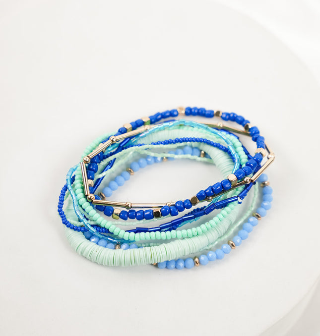 Ocean Breeze Stackable Bracelet Set - Hashtack