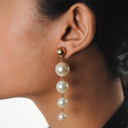 Moonlit Pearl Drop Earrings