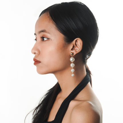 Moonlit Pearl Drop Earrings