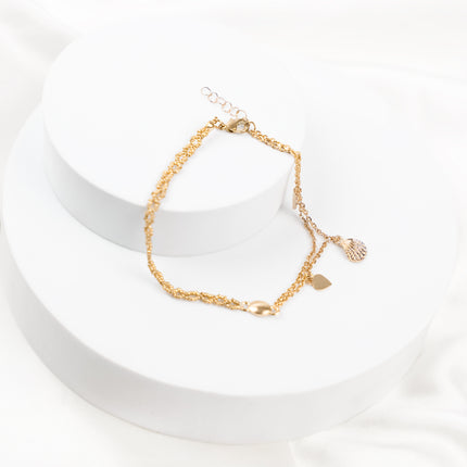 Dewdrop Gold Anklet