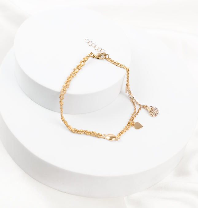 Dewdrop Gold Anklet