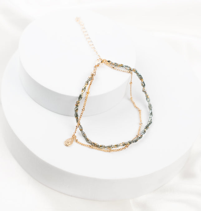 Twin Waves Anklet