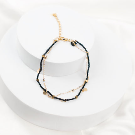 Deep Blue Duo Anklet