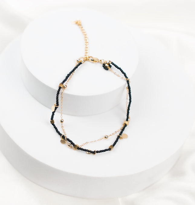 Deep Blue Duo Anklet