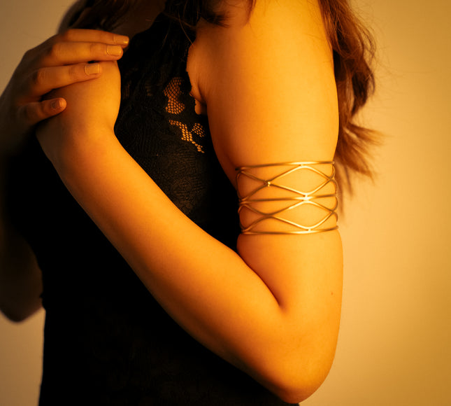 Golden Wave Brass Adjustable Cuff