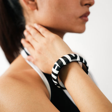Zebra Noir Bangle