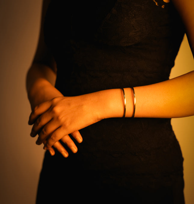Minimalist Open Brass Cuff Bracelet
