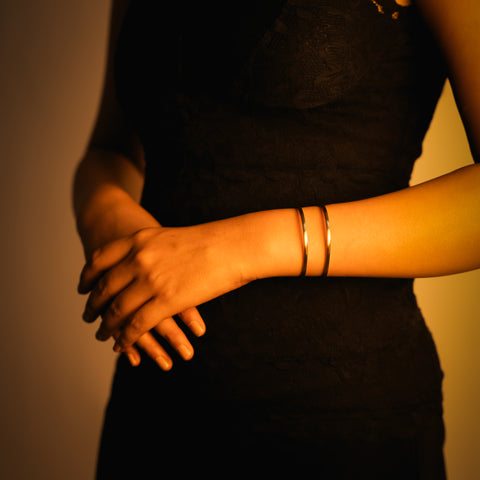 Minimalist Open Brass Cuff Bracelet from Hashtack