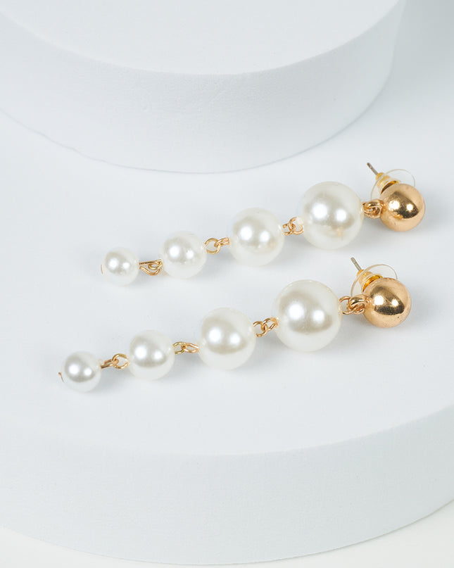 Moonlit Pearl Drop Earrings