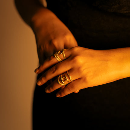 Boho Duo – Brass Rings Set of 2