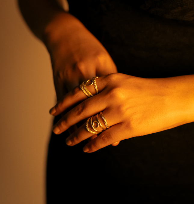 Boho Duo – Brass Rings Set of 2