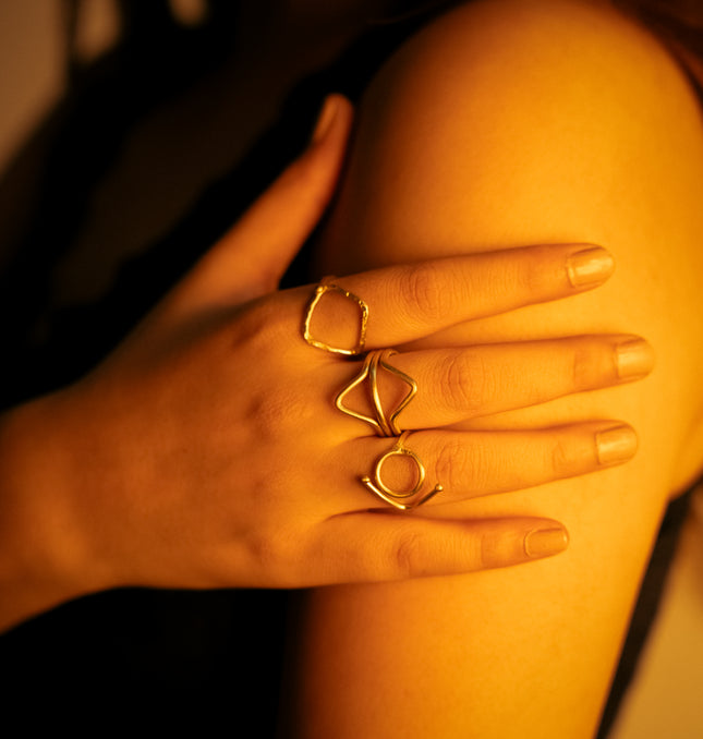 Trio Brass Ring Set of 3