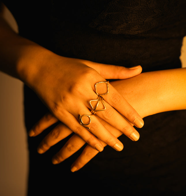 Trio Brass Ring Set of 3