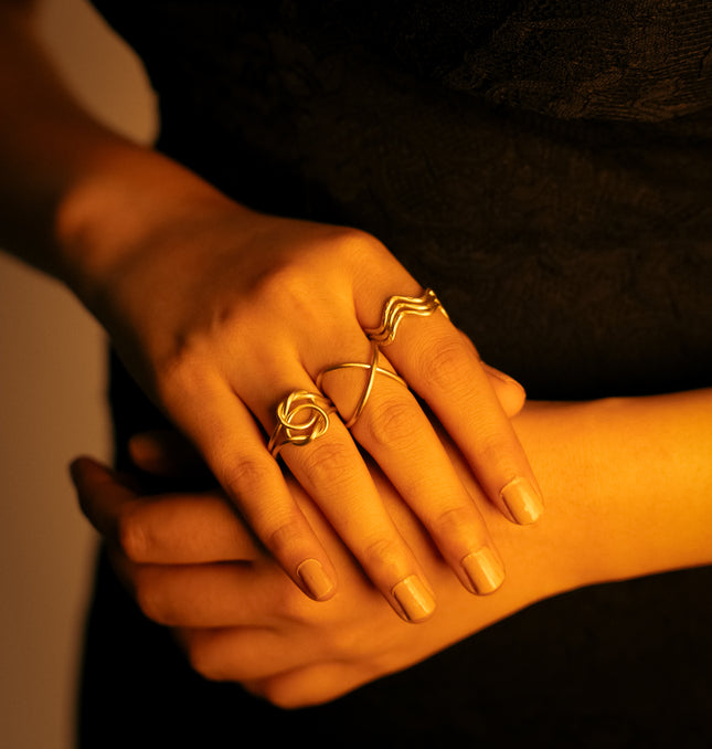 Harmony Trio Brass Rings- Set of 3