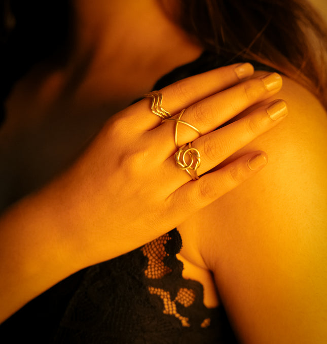 Harmony Trio Brass Rings- Set of 3