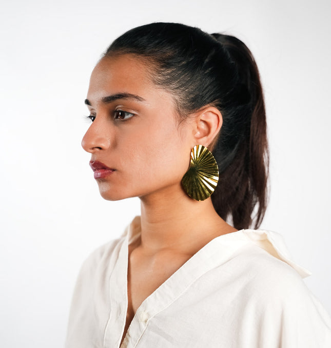 Golden Tide Statement Earrings | Hashtack