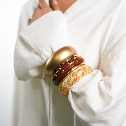 Golden Ember Luxe Bangle Stack HASHTACK Bangle HASHTACK