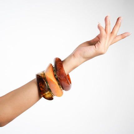 Sunset Resin Bangle Stack HASHTACK Bangle HASHTACK