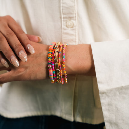 Multi- Set Of 5 Bohemian Bead layer Bracelet
