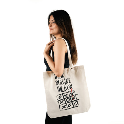 Think Outside the Box Canvas Tote Bag
