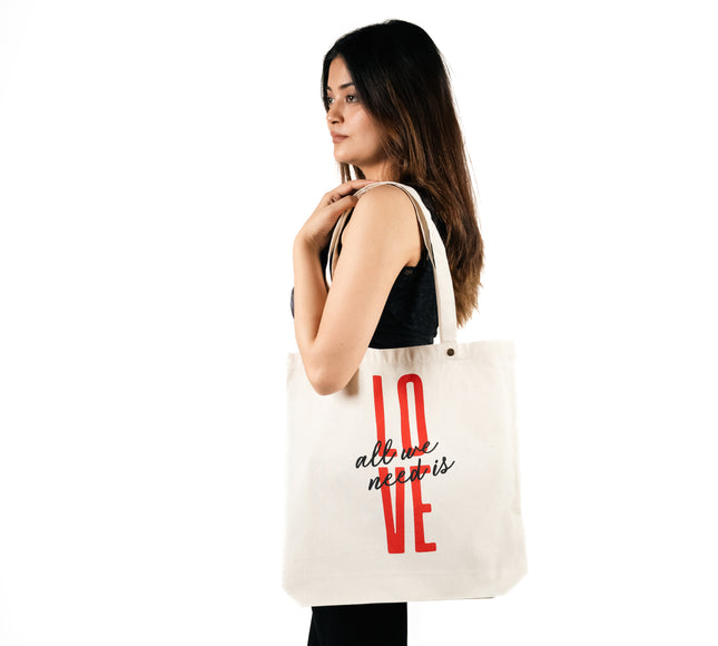 All We Need is Love Cotton CanvasTote Bag