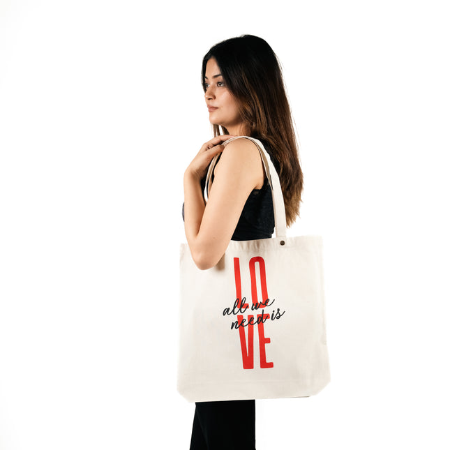 All We Need is Love Cotton CanvasTote Bag